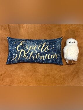 Pottery Barn Teen pb HARRY POTTER™ Expecto Patronum Blue Pillow Hedwig owl